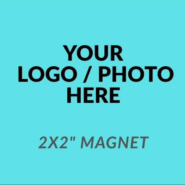Custom 2x2-inch Square Photo Business Magnets (Set of 100)