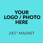 Custom 2x2-inch Square Photo Business Magnets (Set of 100)